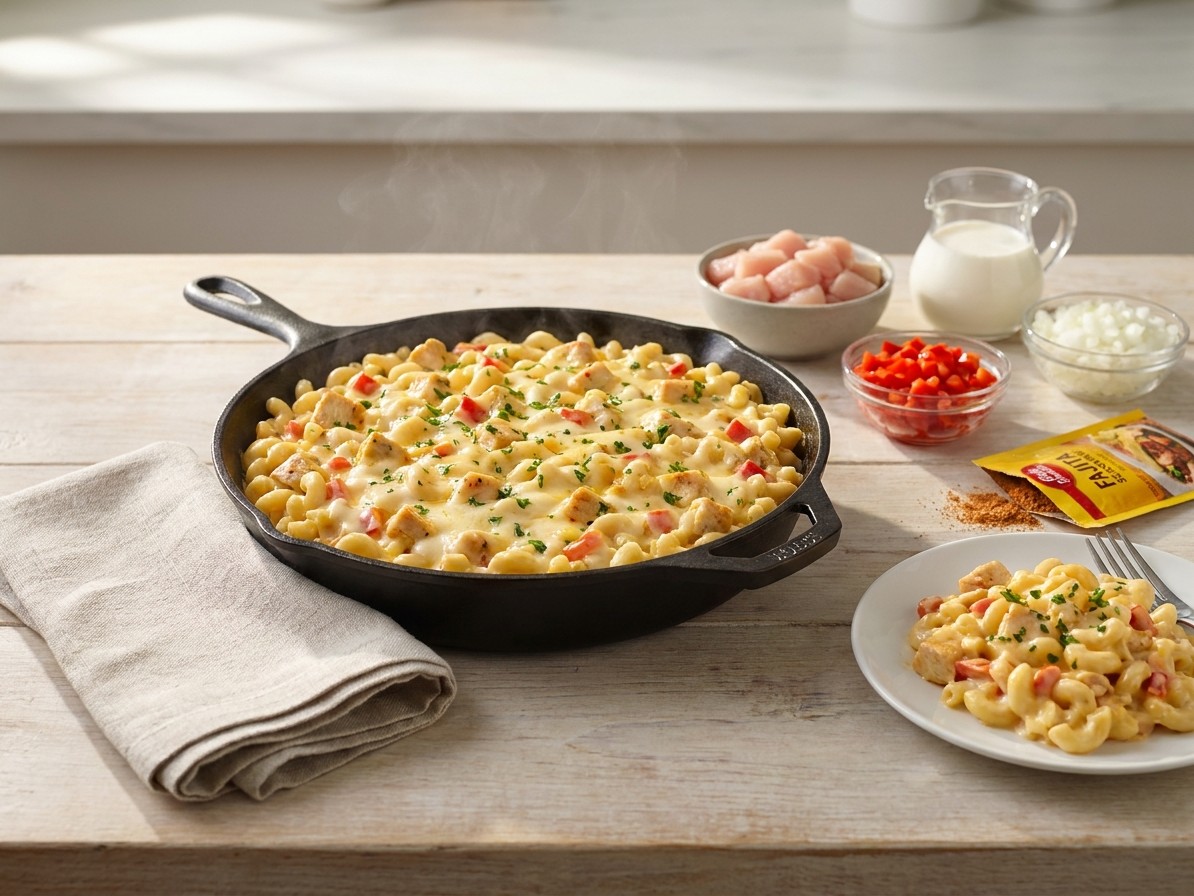Chicken Fajita Mac and Cheese